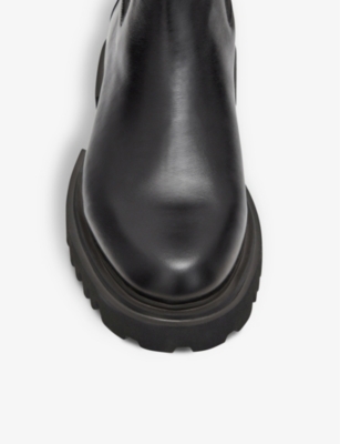Shop Allsaints Women's Black Hayley Leather Chelsea Boots