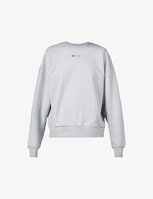 PANGAIA: Logo-embroidered organic-cotton sweatshirt