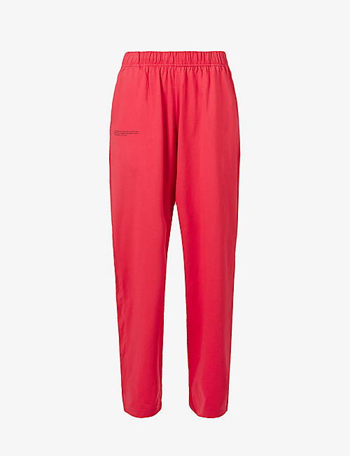 PANGAIA: Text-print straight-leg organic-cotton pyjama trousers
