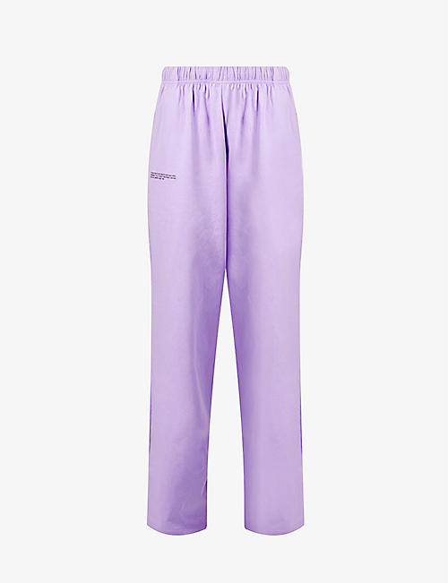 PANGAIA: Text-print straight-leg organic-cotton pyjama trousers