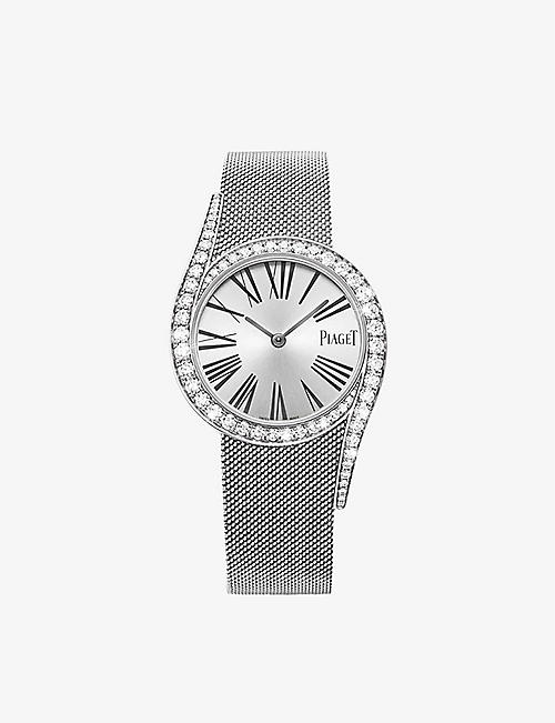 PIAGET: G0A41212 Limelight 18ct white-gold and 1.75ct brilliant-cut diamond automatic watch