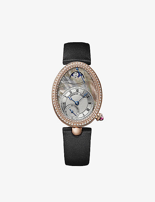BREGUET: G8908BR5T864D00D Reine de Naples 18ct white-gold, mother-of-pearl and diamond watch