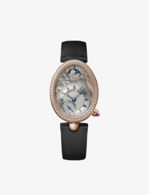 Breguet Womens 18ct White Gold G8908br5t864d00d Reine De Naples 18ct White-gold, Mother-of-pearl And In Gold/black