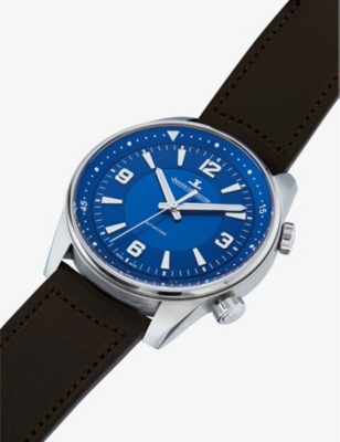 Shop Jaeger-lecoultre Men's Stainless Steel Q9008480 Polaris Titanium And Leather Automatic Watch