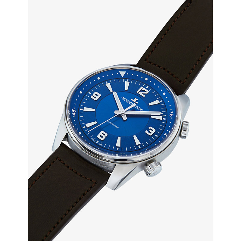 Shop Jaeger-lecoultre Men's Stainless Steel Q9008480 Polaris Titanium And Leather Automatic Watch