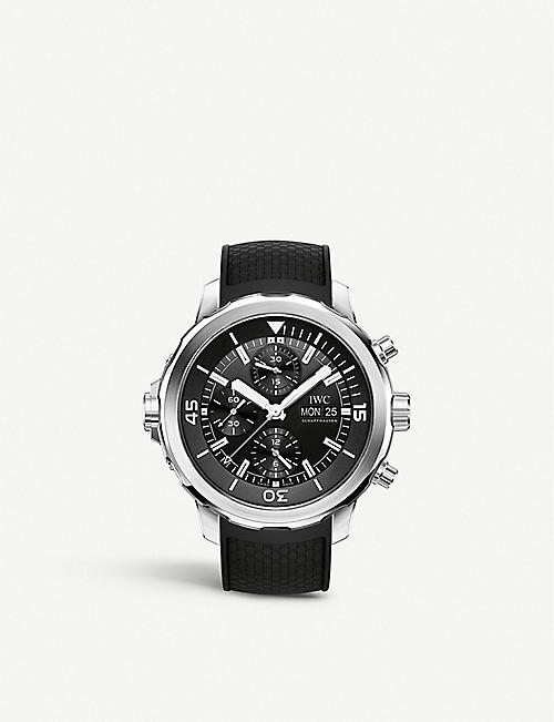 IWC SCHAFFHAUSEN: IW376803 Aquatimer stainless-steel and rubber automatic watch