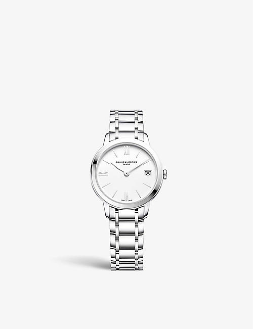 BAUME & MERCIER: M0A10335 Classima stainless-steel quartz watch
