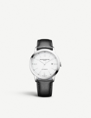 BAUME & MERCIER：M0A10332 Classima 不锈钢皮革自动腕表