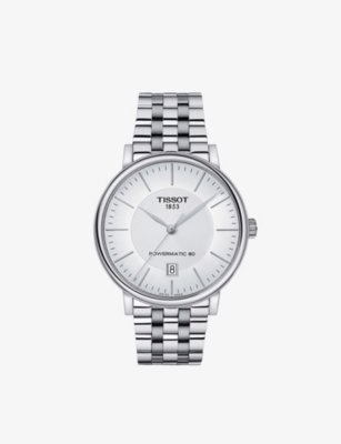 Shop Tissot Men's Stainless Steel T1224071103100 Carson Premium Powermatic Stainless Steel Automatic Watc
