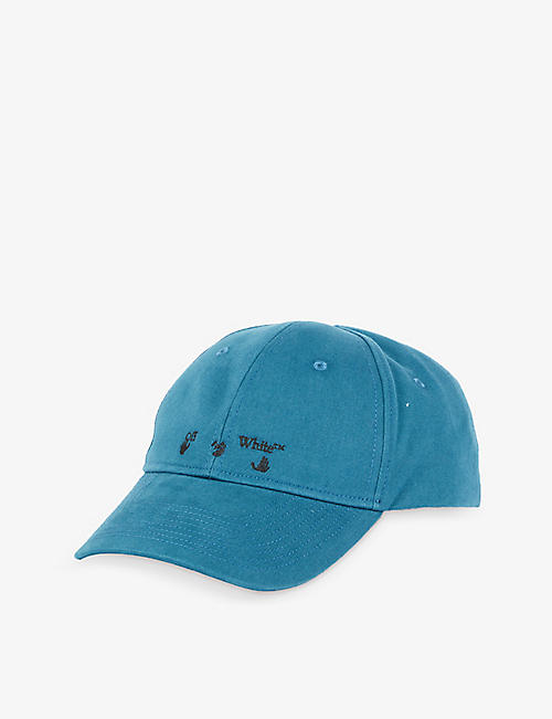 OFF-WHITE C/O VIRGIL ABLOH: Logo-embroidered six-panel cotton-twill cap