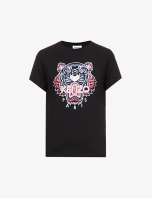 creëren bekennen Veilig KENZO - Tiger-print scoop-neck cotton-jersey T-shirt | Selfridges.com