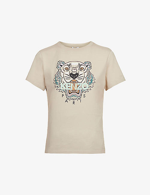 KENZO: Classic tiger-motif cotton-jersey T-shirt