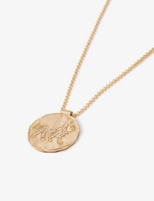 Shop Maje Women's Or Gemini Brass Coin Necklace