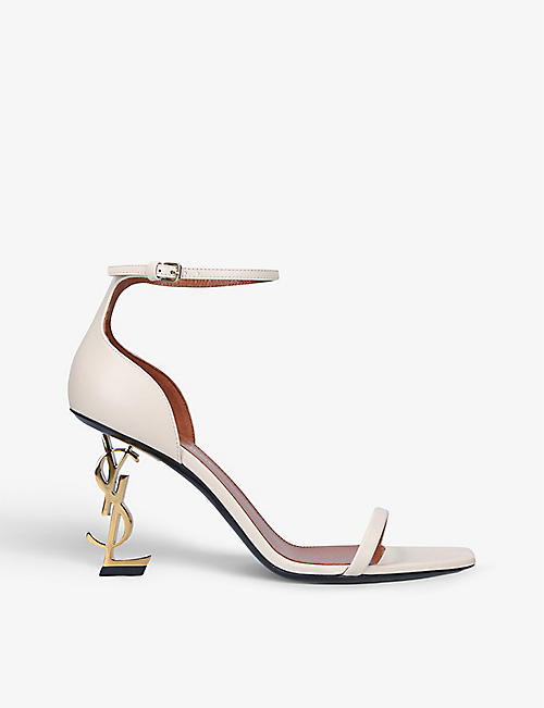 SAINT LAURENT: Opyum leather heeled sandals