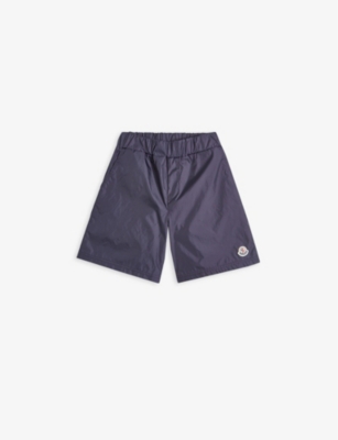 MONCLER LOGO-EMBROIDERED SHELL SHORTS 4-14 YEARS