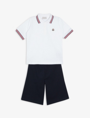 Moncler shorts and store shirt set mens