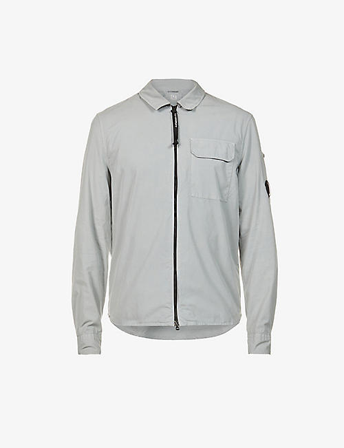 CP COMPANY: Brand-patch relaxed-fit cotton-gabardine shirt