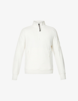 Diagonal Fleece half-zip cotton-jersey sweatshirt