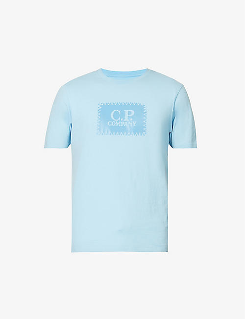 CP COMPANY: Grated logo-embroidered cotton-jersey T-shirt