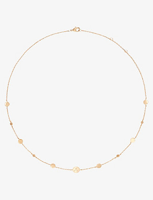 MERCI MAMAN Personalised Pastille initial-engraved 18ct yellow gold-plated silver necklace
