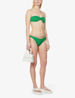 Shop Hunza G Women's Emerald Jean Ruched Bikini