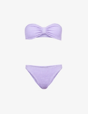 Hunza G Jean Ruched Bikini In Lilac