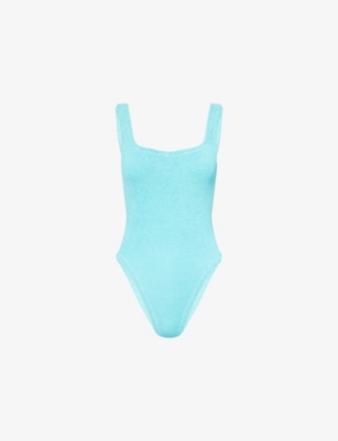 HUNZA G: Square-neck swimsuit
