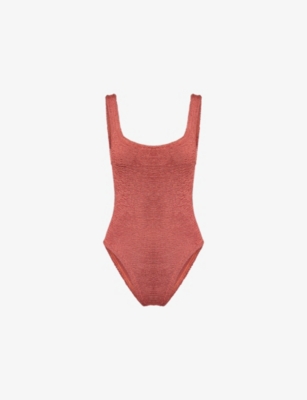 HUNZA G: Square-neck swimsuit