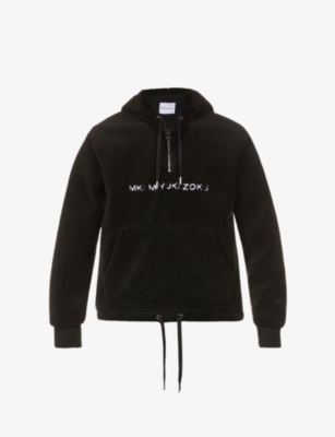 Sherpa brand-embroidered fleece hoody