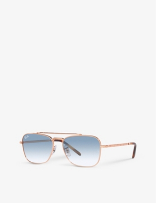 RAY-BAN: RB3636 New Caravan aviator-frame metal sunglasses