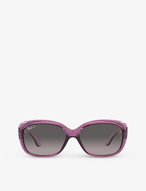 RAY-BAN: RB4101 Jackie Ohh rectangle-frame acetate sunglasses
