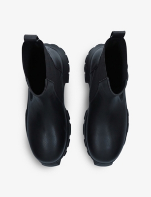 Shop Rick Owens Mens Black Bozo Tractor Leather Chelsea Boots