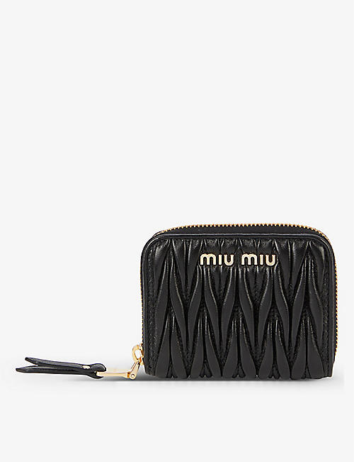 MIU MIU: Matelassé quilted leather coin purse