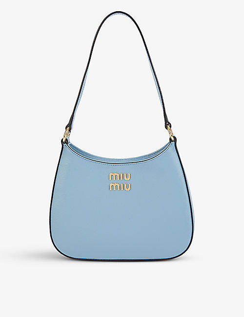 MIU MIU: Branded recycled-polyamide shoulder bag