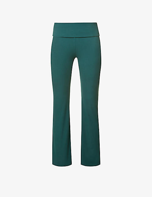 SKIMS: Soft Lounge ruched stretch-jersey trousers