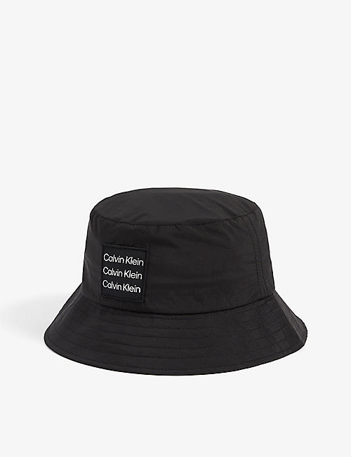 CALVIN KLEIN: Logo-print shell bucket hat