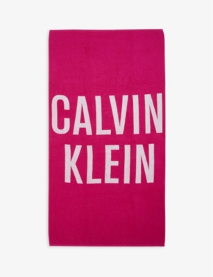 CALVIN KLEIN Intense Power cotton beach towel Selfridges
