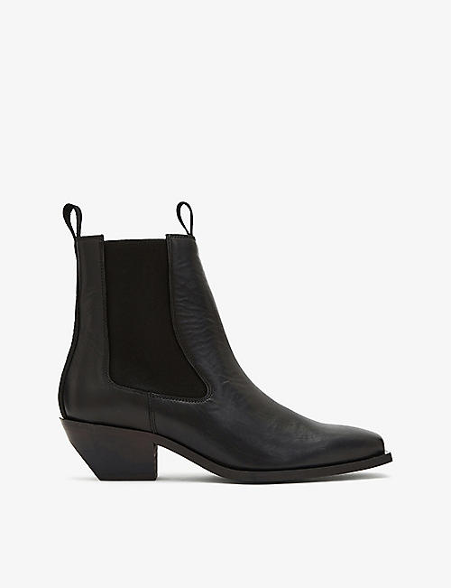 ALLSAINTS: Vally two-tone leather ankle boots