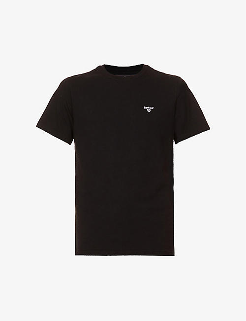 BARBOUR: Sports logo-embroidered cotton-jersey T-shirt