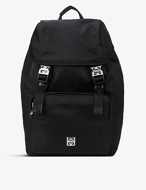 GIVENCHY: 4G brand-plaque shell backpack