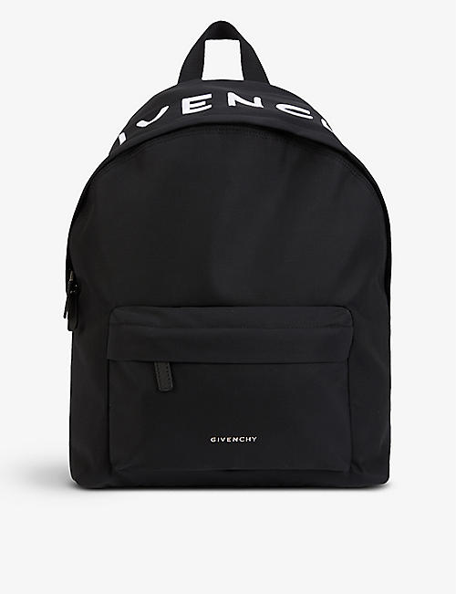 GIVENCHY: Essential logo-embroidered woven backpack