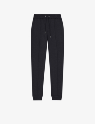 Reiss Premier Interlock Drawstring Jogger Pants In Navy