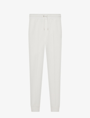 Reiss Mens White Premier Drawstring Woven Jogging Bottoms