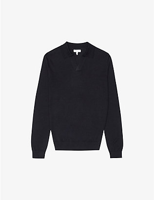 REISS: Milburn open-collar merino-wool jumper