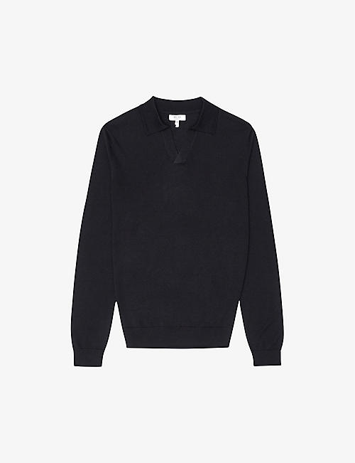 REISS: Milburn open-collar merino-wool jumper