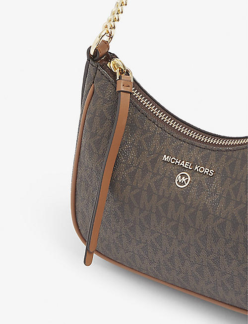 Womens Bags Luggage and suitcases Michael Kors Monogram Logo Print Suitcase in Brown 
