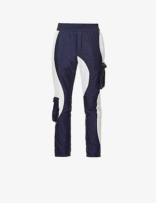 RENOWNED: Military slim onion-quilted shell utility trousers