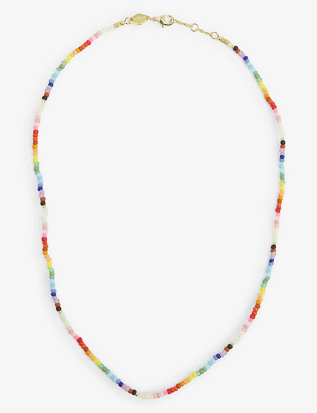 Anni Lu Womens Rainbow Nuana 18ct Yellow Gold-plated Brass And Beaded Necklace