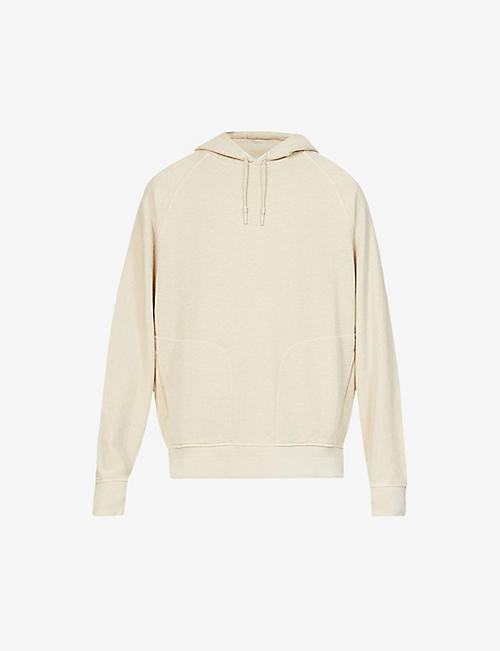 ERMENEGILDO ZEGNA: Relaxed-fit long-sleeved cotton and cashmere-blend hoody