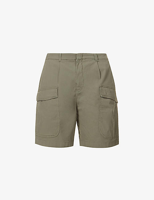 Z ZEGNA: Regular-fit stretch-cotton cargo shorts